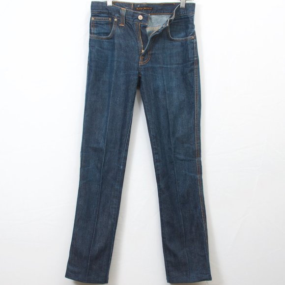 🇮🇹 Nudie 28 Slim Jim Dry Broken Twill Cotton Jean - Picture 4 of 9